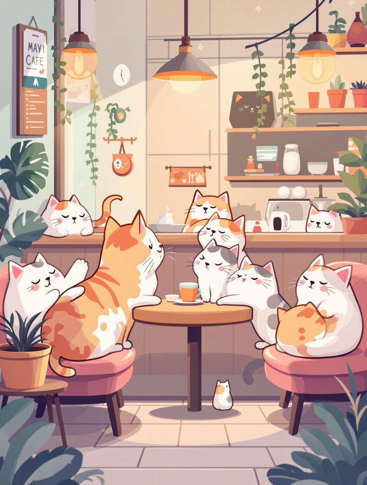 短剧在线 猫咪咖啡馆的午后 - 治愈日常动漫短剧