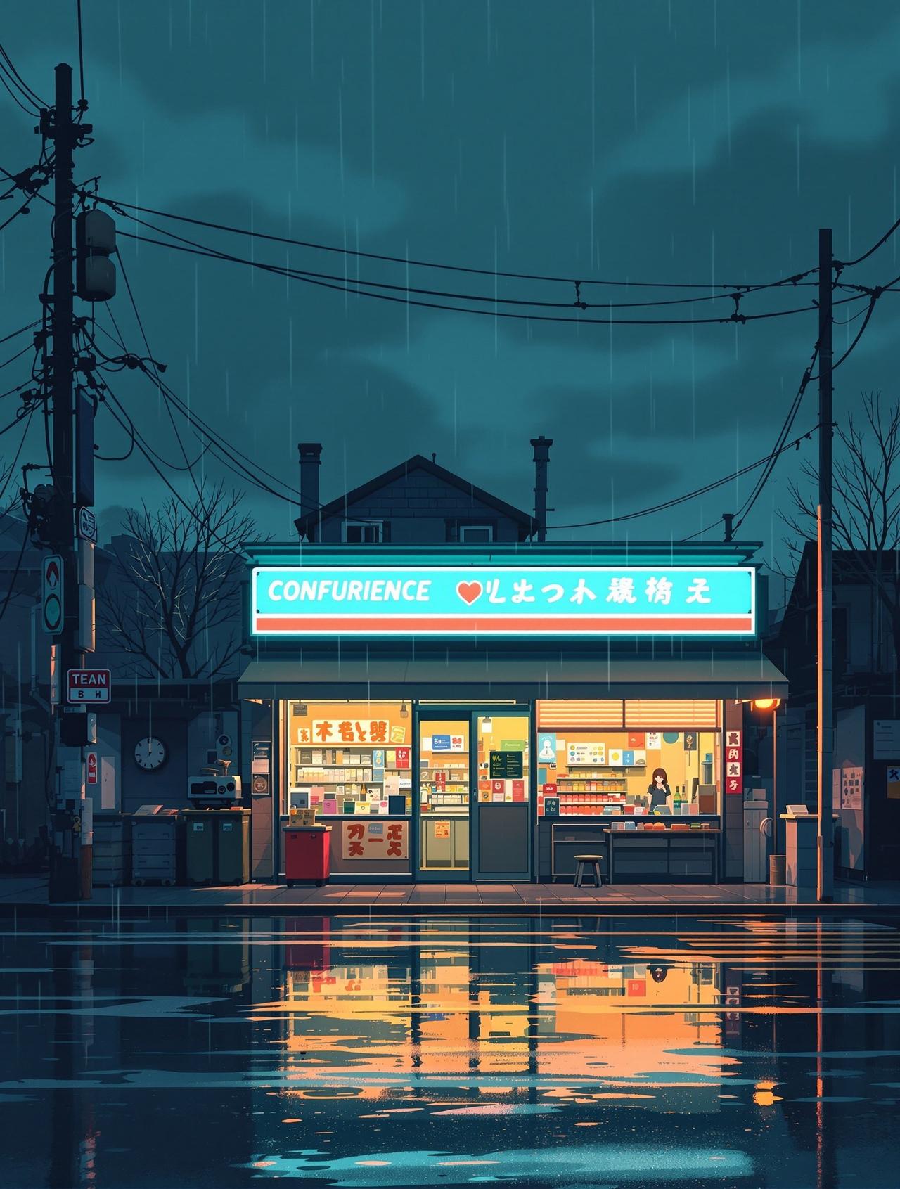 短剧在线 雨天和便利店 - 治愈日常动漫短剧